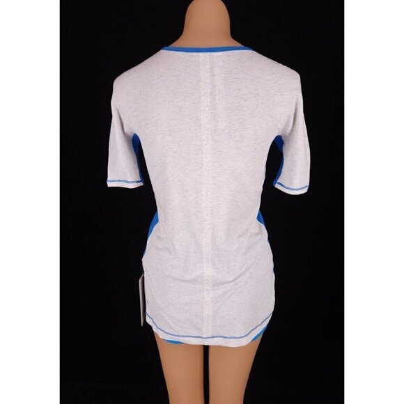LULULEMON 4 New Devotion Short Sleeve Tee Beaming Blue Heathered Polar Cream NWT - Picture 12 of 15